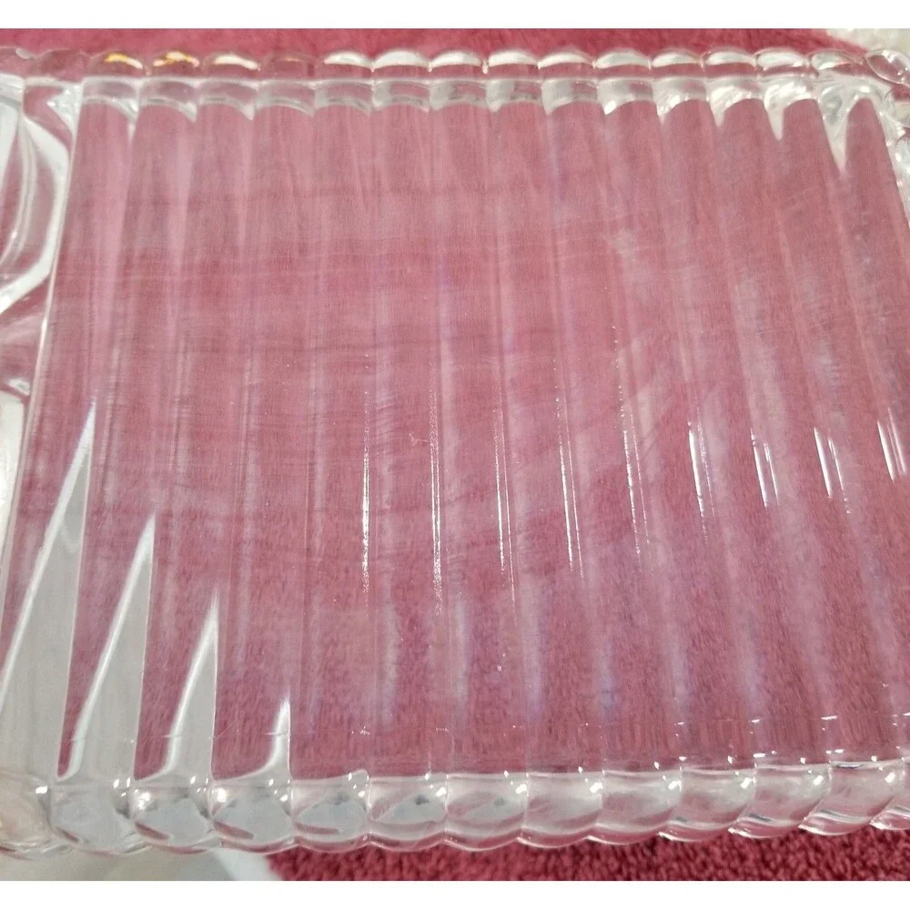 Vintage Indiana Glass–Style 3‑Section Clear Relish Tray (1960s–80s)